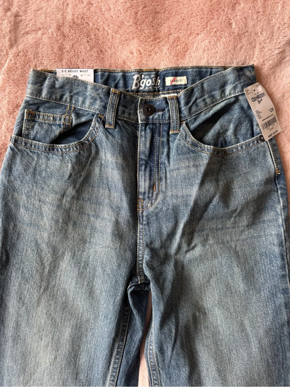 NWT OshKosh B’gosh Classic Denim Jeans Size 12R Boys Blue